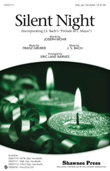 Silent Night by Gruber and Bach - Barnes Eric Lane - for SAB and Piano