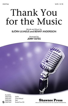 Thank You For The Music by Bjorn Ulvaeus - Estes Jerry - ABBA for SATB