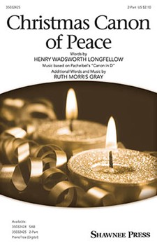 Christmas Canon Of Peace by Gray Ruth Morris for 2-Part and Piano