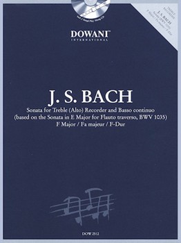 Sonata In F Major Bwv 1035 by Bach Johann Sebastian - Zimmermann Manfredo - for Alto Recor