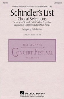 Schindler's List Choral Selections by - Crocker Emily - for SATB