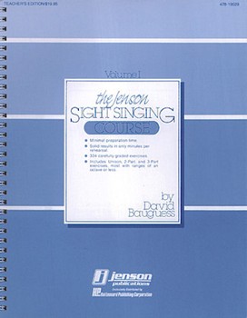 Jenson Sight Singing Course Volume I by Bauguess David for Teacher Book (Vol 1)