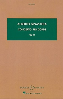 Concerto Per Corde Op.33 by Ginastera Alberto for Mini Score