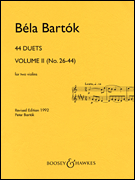 44 Duets Volume II (No. 26-44) for two violins