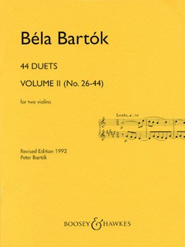 44 Violin Duets Volume 2 by Bartok Bela for Violin Duet (Vol 2)
