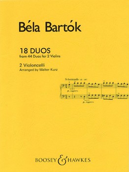 18 Duos by Bartok Bela - Kurtz Edmund - for Cello Duet