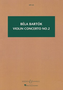 Violin Concerto #2 by Bartok Bela for Study Score