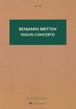Violin Concerto Opus 15 by Britten Benjamin for Study Score