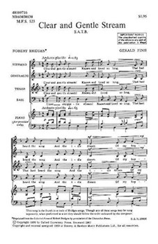 Clear and Gentle Stream by Finzi Gerald Bridges Robert for SATB