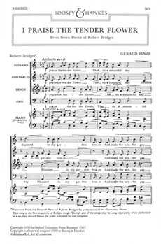I Praise The Tender Flowers by Finzi Gerald for SATB a cappella