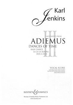 3 Movements from Adiemus III by Jenkins Karl for SSA