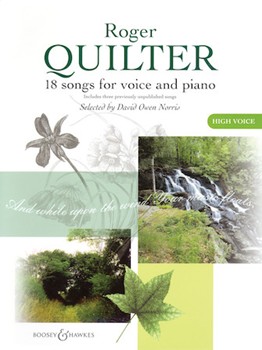 18 Songs For Voice & Piano by Quilter Roger for High Voice
