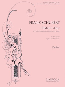 Octet in F Major D72 - Fragment by Schubert Franz - Stamm - for Woodwind Octet