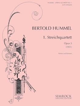 String Quartet No 1 Op. 3 (1951) by Hummel Bertold for