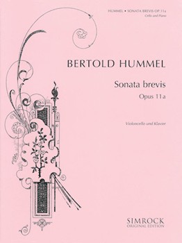 Sonata Brevis Opus 11a by Hummel Bertold for Cello and Piano