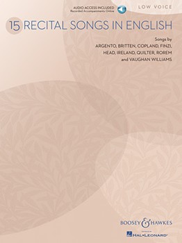 15 Recital Songs In English by Various for Low Voice Collection