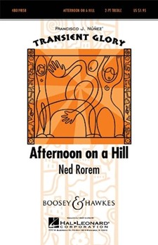 Afternoon On A Hill by Rorem Ned for SA and Piano