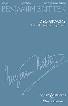 Deo Gracias Fr Ceremony Of Carols by Britten Benjamin for SATB