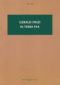 In terra pax Op. 39 by Finzi Gerald for Study Score