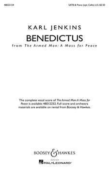 Benedictus from The Armed Man: A Mass for Peace by Jenkins Karl for SATB and Piano