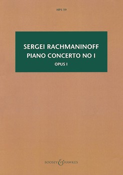 Piano Concerto No. 1 Op. 1 by Rachmaninoff Sergei for Study Score