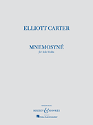 Mnemosyne for Solo Violin [violin] Carter