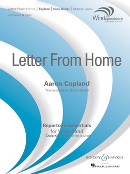 Letter from Home [concert band] Belski Score & Pa