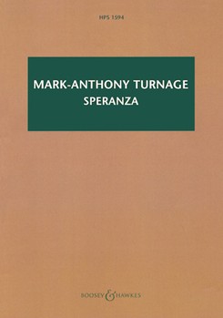 Speranza by Turnage Mark-Anthony for Study Score