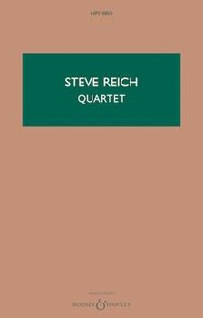 Quartet for 2 Vibraphones and 2 Pianos - Study Score by Reich Steve for Study Score