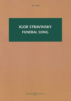 Funeral Song Op. 5 by Stravinsky Igor for Study Score