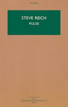 Pulse for 2 Flutes 2 Clarinets Piano Electric Bass 4 Violins and 2 Violas - Study Score by Reich Steve for