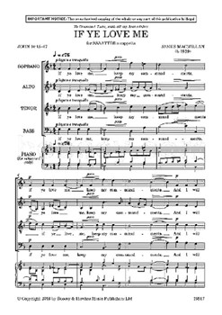 If Ye Love Me by MacMillan James John 14:15-17 for SATB a cappella