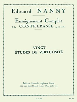Complete Study Of The Double Bass (20 Virtuosic Studies) by Nanny Edouard for Double Bas