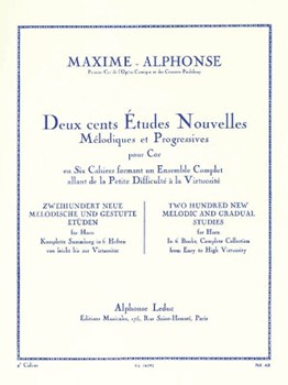 200 Etudes Nouvelles Volume 4 by Maxime-Alphonse for French Horn Method (Vol 4)