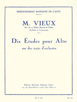 10 Studies For Viola (viola) by Vieux Maurice for Viola