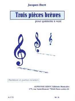 3 Pieces Breve by Ibert Jacques for Score and Parts (Parts and Score)