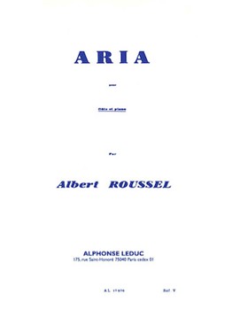 Aria by Roussel Albert for Flute Solo
