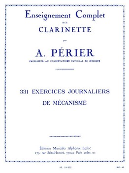 331 Daily Exercises Of Mecanism (clarinet) by Perier Auguste for Clarinet
