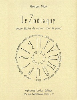 Le Zodiaque 12 Etudes De Concert (piano Solo) by Migot Georges for Piano