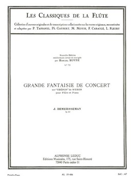 Grande Fantaisie De Concert Sur Oberon by Demersseman Jules-Auguste Edouard for Flute Solo