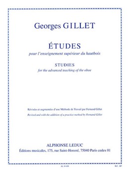Georges Gillet - Etudes Pour Lenseignement Superieur Du Hautbois by Gillet Georges for Oboe