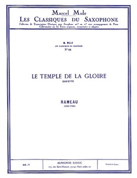 Gavotte (classiques No.45) (saxophone-alto & Piano) by Rameau Jean-Philippe for
