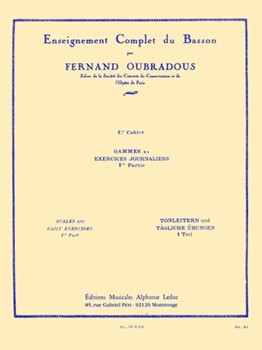 Gammes Et Exercises Journaliers - bk 1 by Oubrados F for Bassoon Method (Book 1)