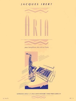 Aria by Ibert Jacques for Alto Saxophone and Piano