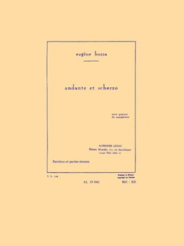 Andante Et Scherzo by Bozza Eugene for Saxophone Quartet (SATB)