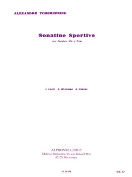 Sonatine Sportive by Tcherepnin for Alto Saxophone and Piano