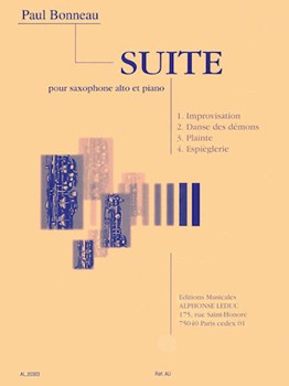 Suite by Bonneau Paul for Alto Saxophone and Piano