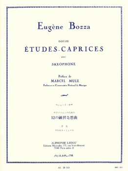 12 Etudes - Caprices by Bozza Eugene for Alto Saxophone M