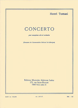 Concerto by Tomasi Henri for Alto Saxophone and Piano