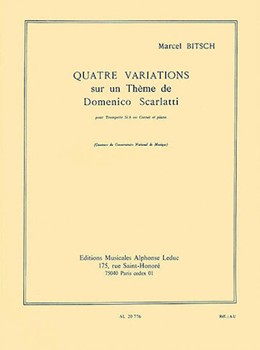 4 Variations On A Theme Of Scarlatti by Bitsch Marcel for Trumpet and Piano